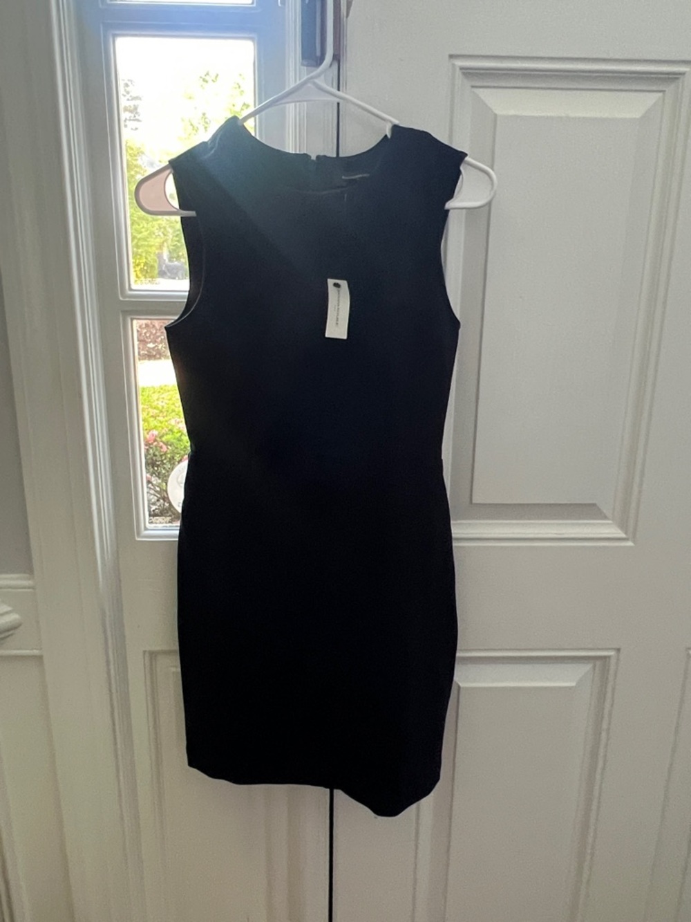 Banana RepublClassic Black Sleeveless Sheath Dress - Elegant Work & Evening Wear